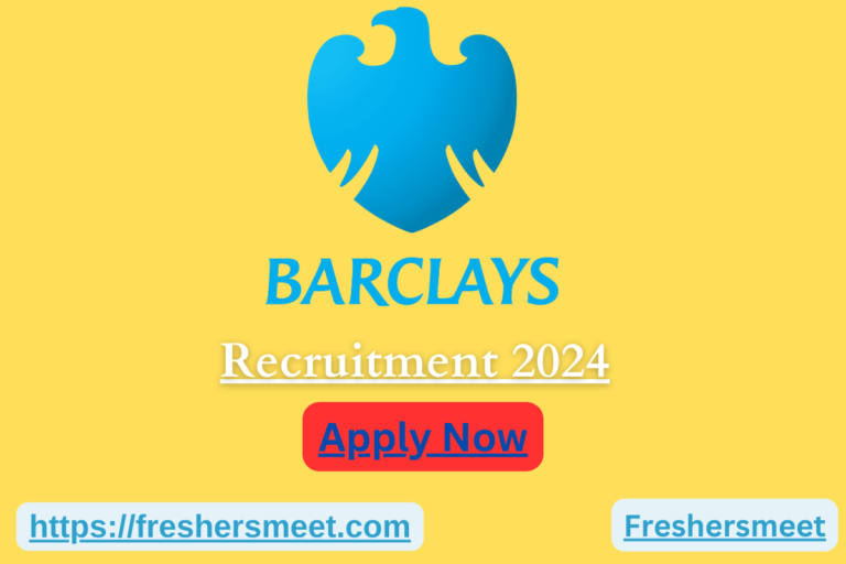 Barclays Freshers Hiring 2024